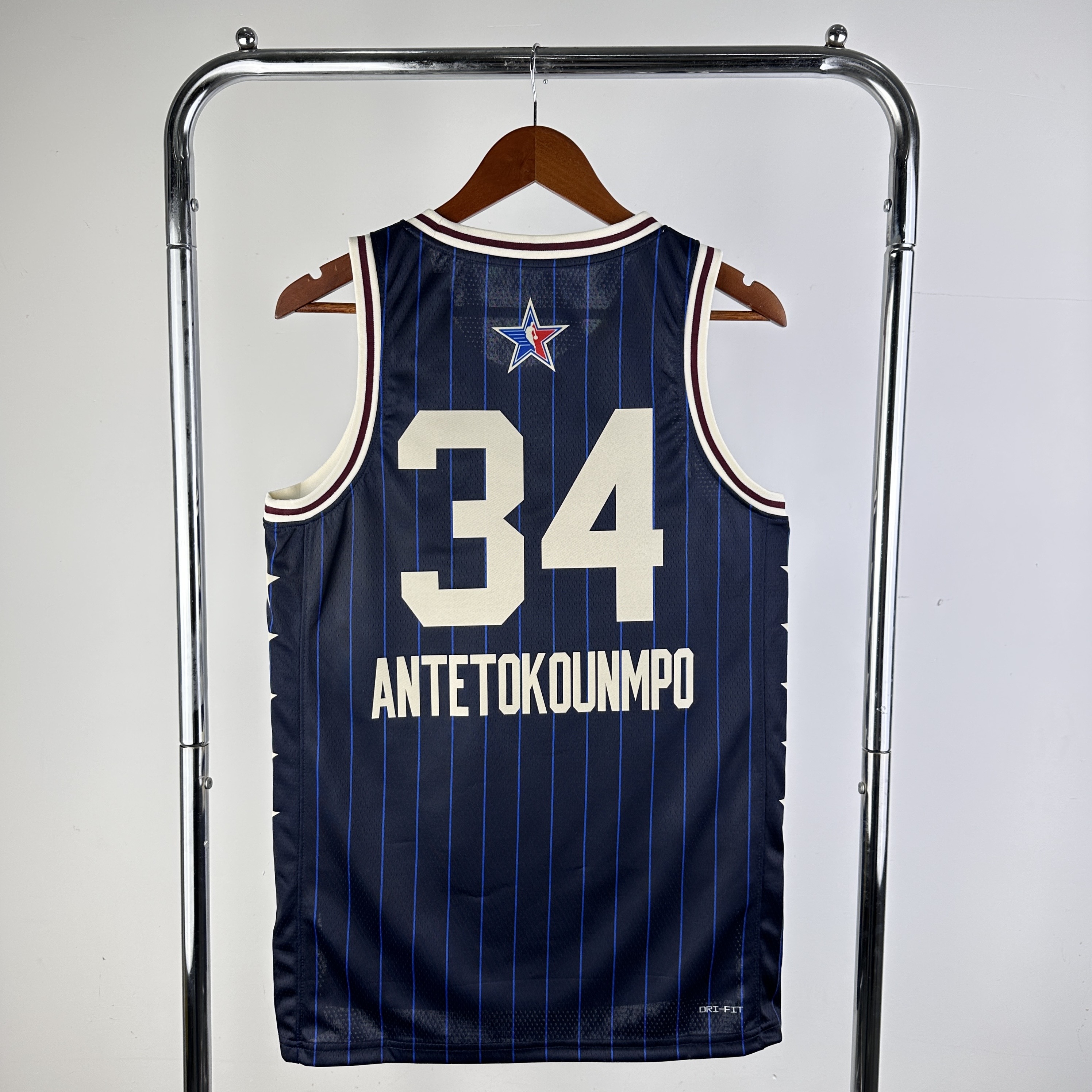 Men All-star season 34 Antetokounmpo Blue Stripe 2024 NBA Jersey